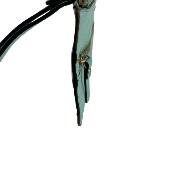 Kate Spade New York Aqua Blue Wristlet Coin Purse 100% Cow Hide Genuine Leather - Picture 8 of 16